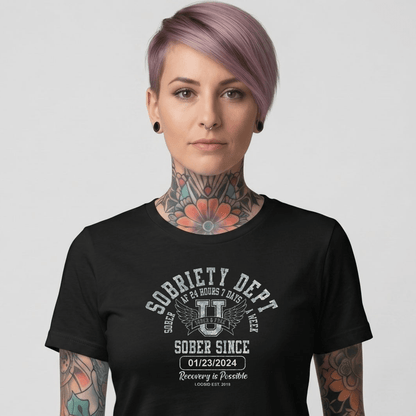 Sober T Shirt | Women's Sobriety Dept Tee