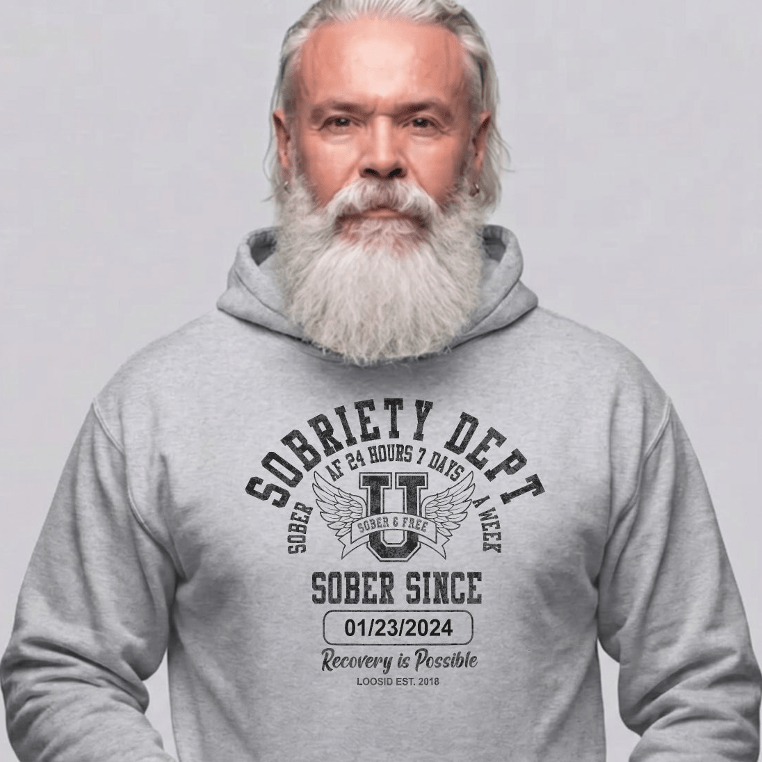 Recovery Hoodie | Men's Sobriety Dept 24/7 Hoodie