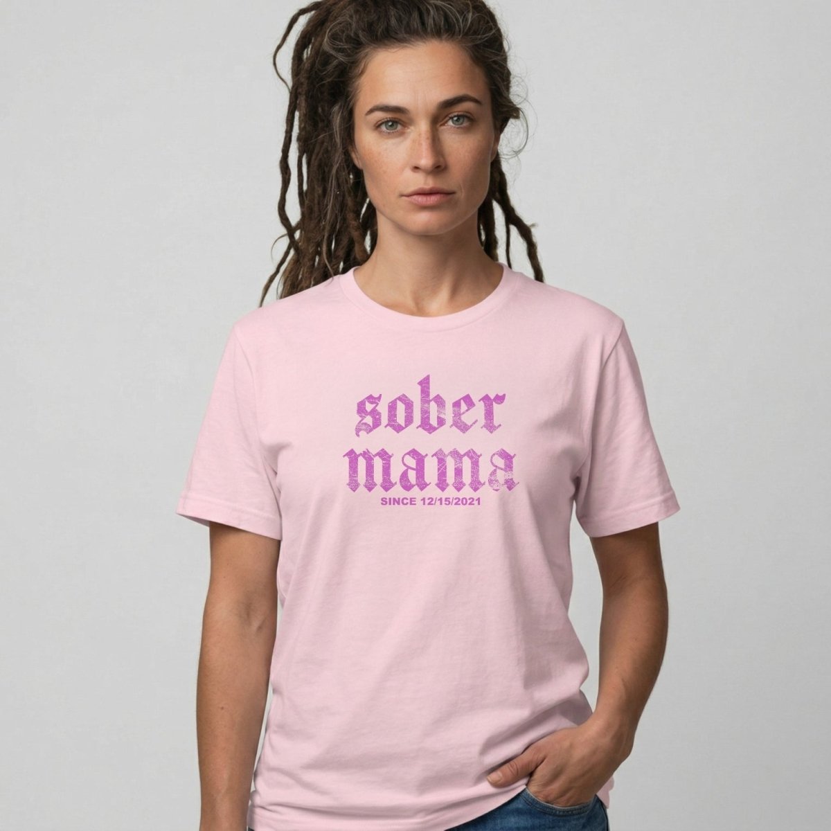 Sober Mama Women's Personalized Sober T Shirt