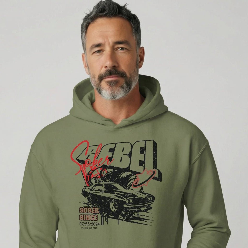 Recovery Hoodie | Sober Rebel Custom Sobriety Date