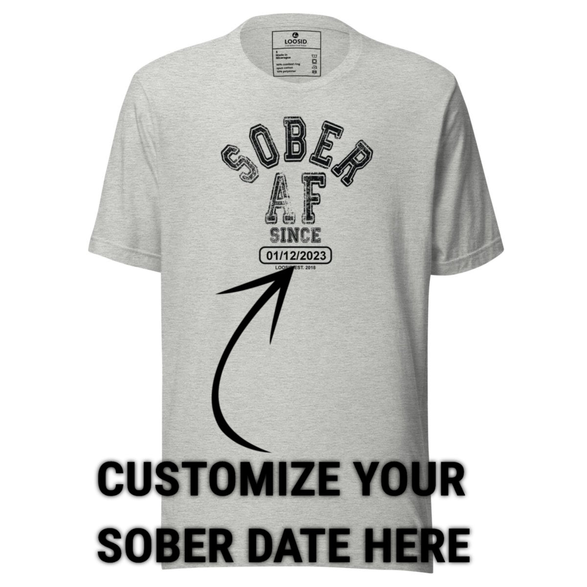 Sober T Shirt | Women's Sober AF Collegiate