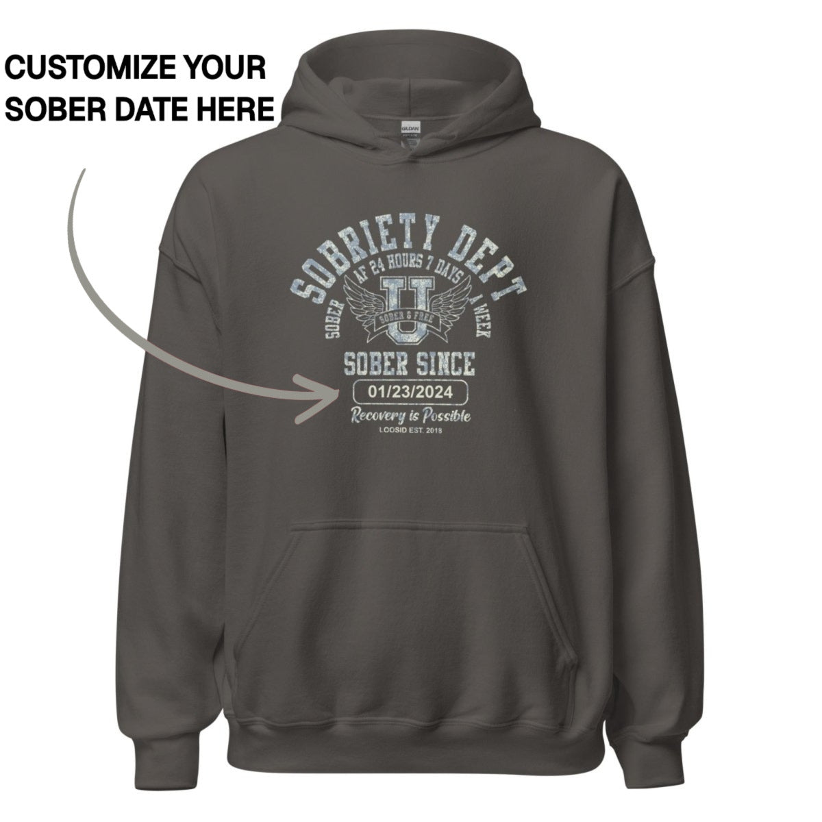Recovery Hoodie | Unisex Sobriety Dept