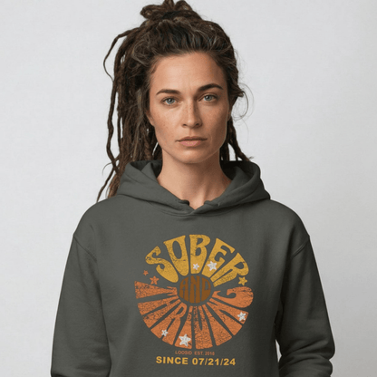 Sober & Thriving Recovery Hoodie fit detail (view 19)