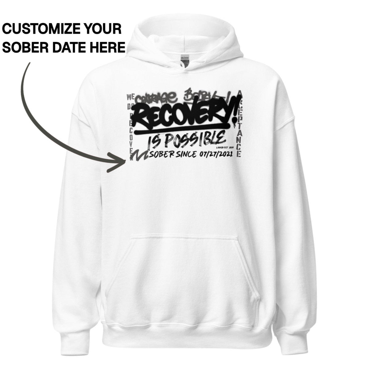 Recovery Hoodie | Women's Personalized Recovery Is Possible Hoodie