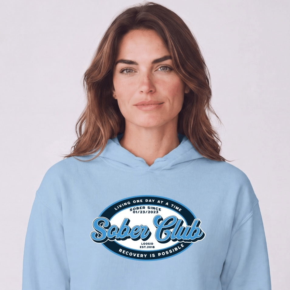 Recovery Hoodie | Women's Sober Club Badge