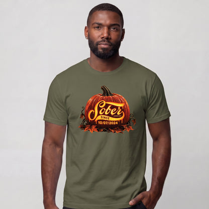 Sober T Shirt | Men's Sober Since Pumpkin