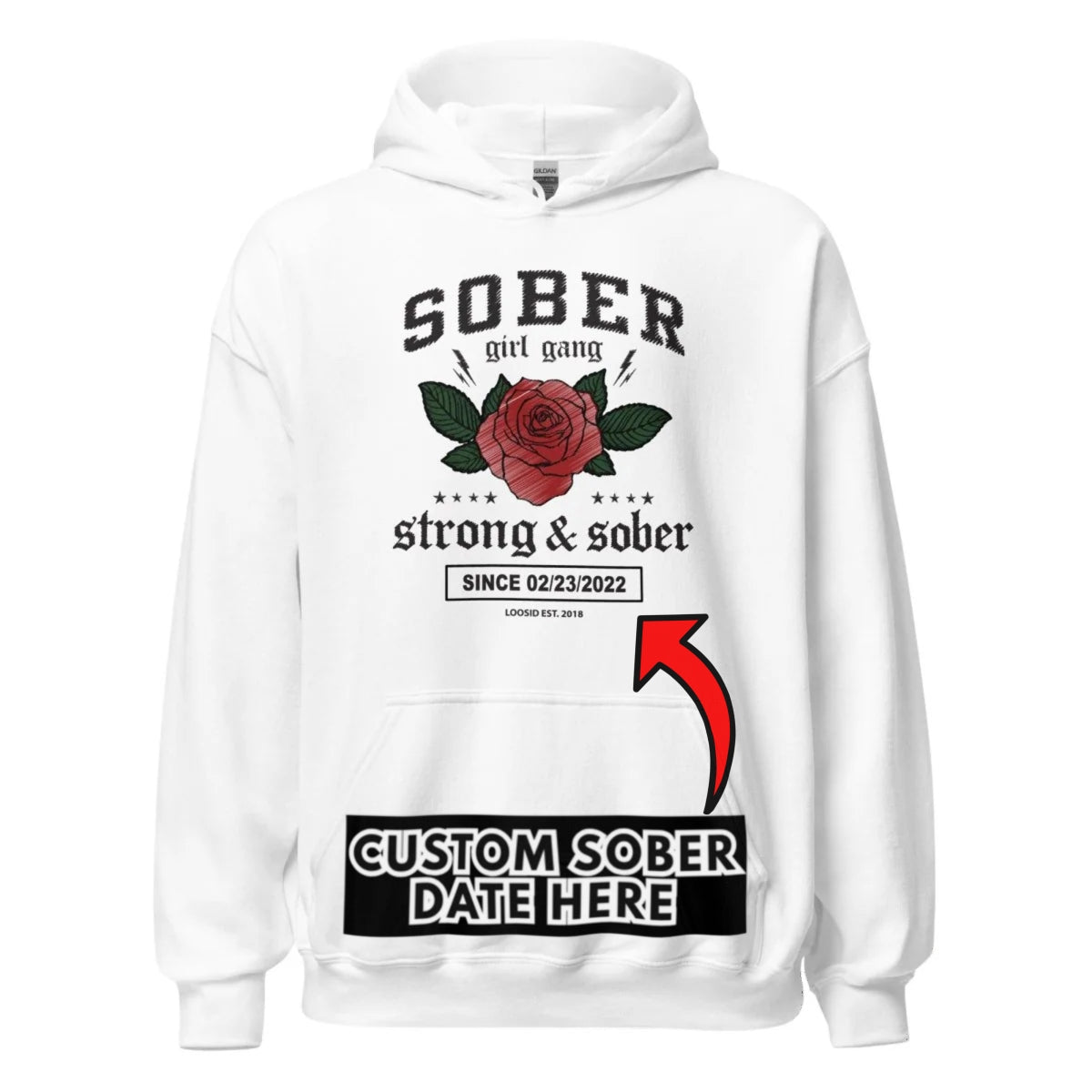 Recovery Hoodie | Sober Girl Gang Strong & Sober Crest
