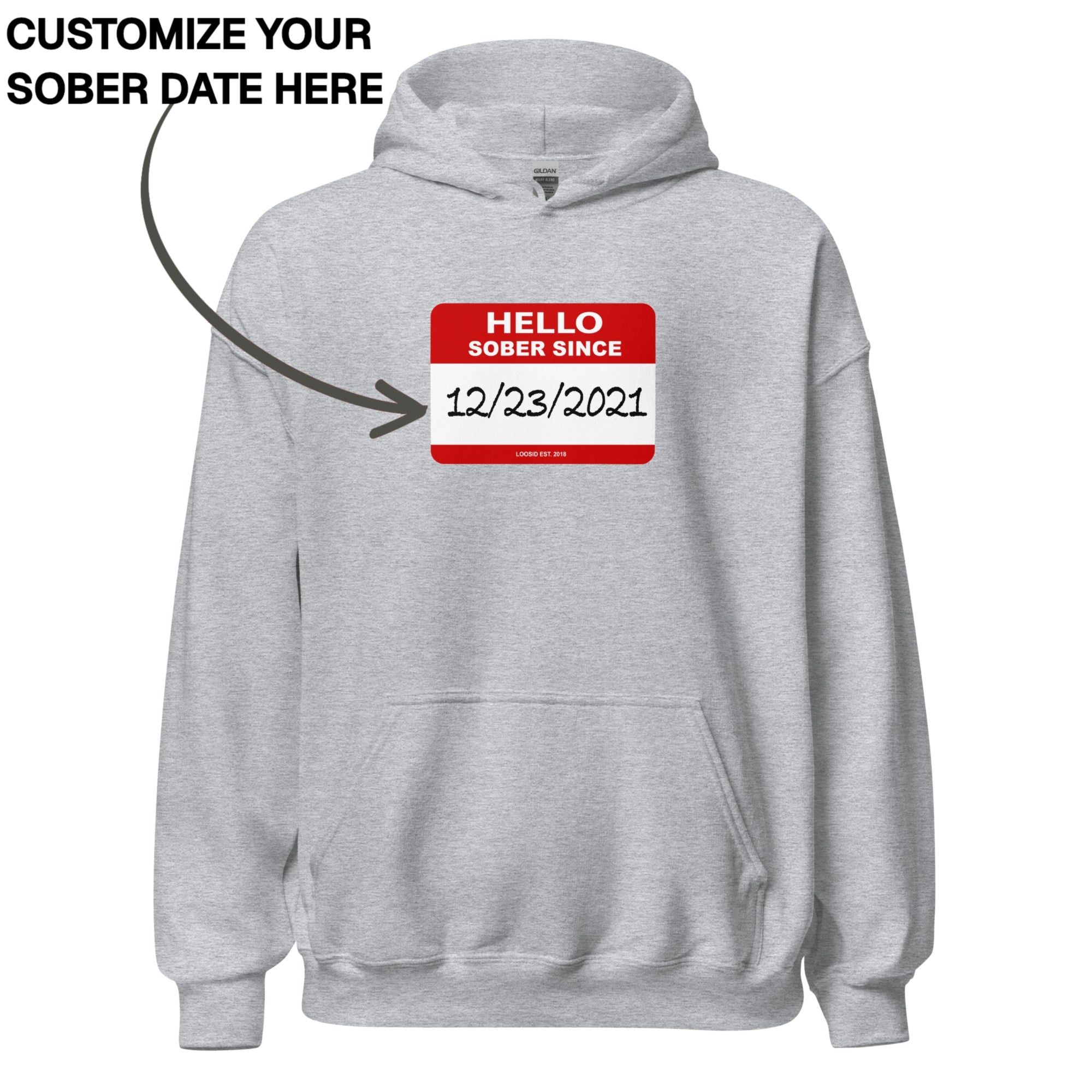 Recover Hoodie | Men's Hello Sober Since