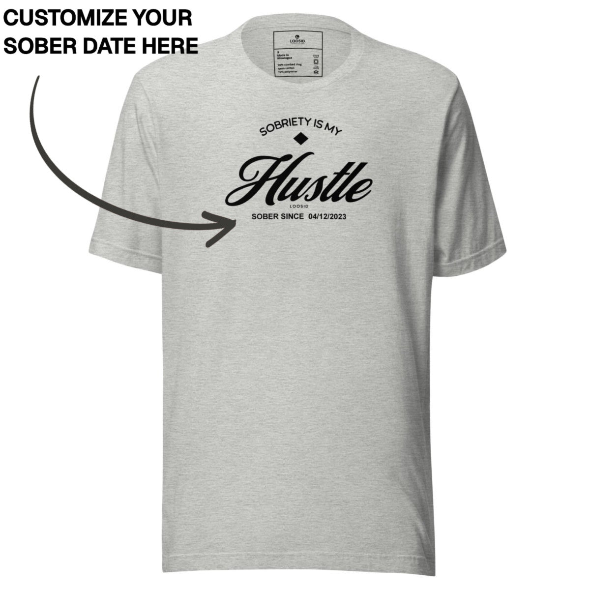 Sober T Shirt | Men's Sobriety is My Hustle