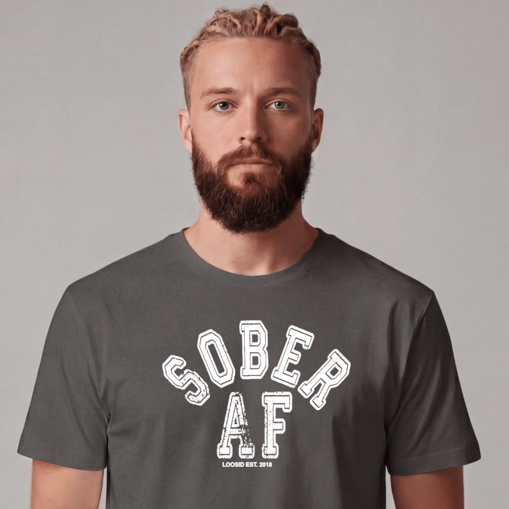 Sober T Shirt | Men's Sober AF Collegiate