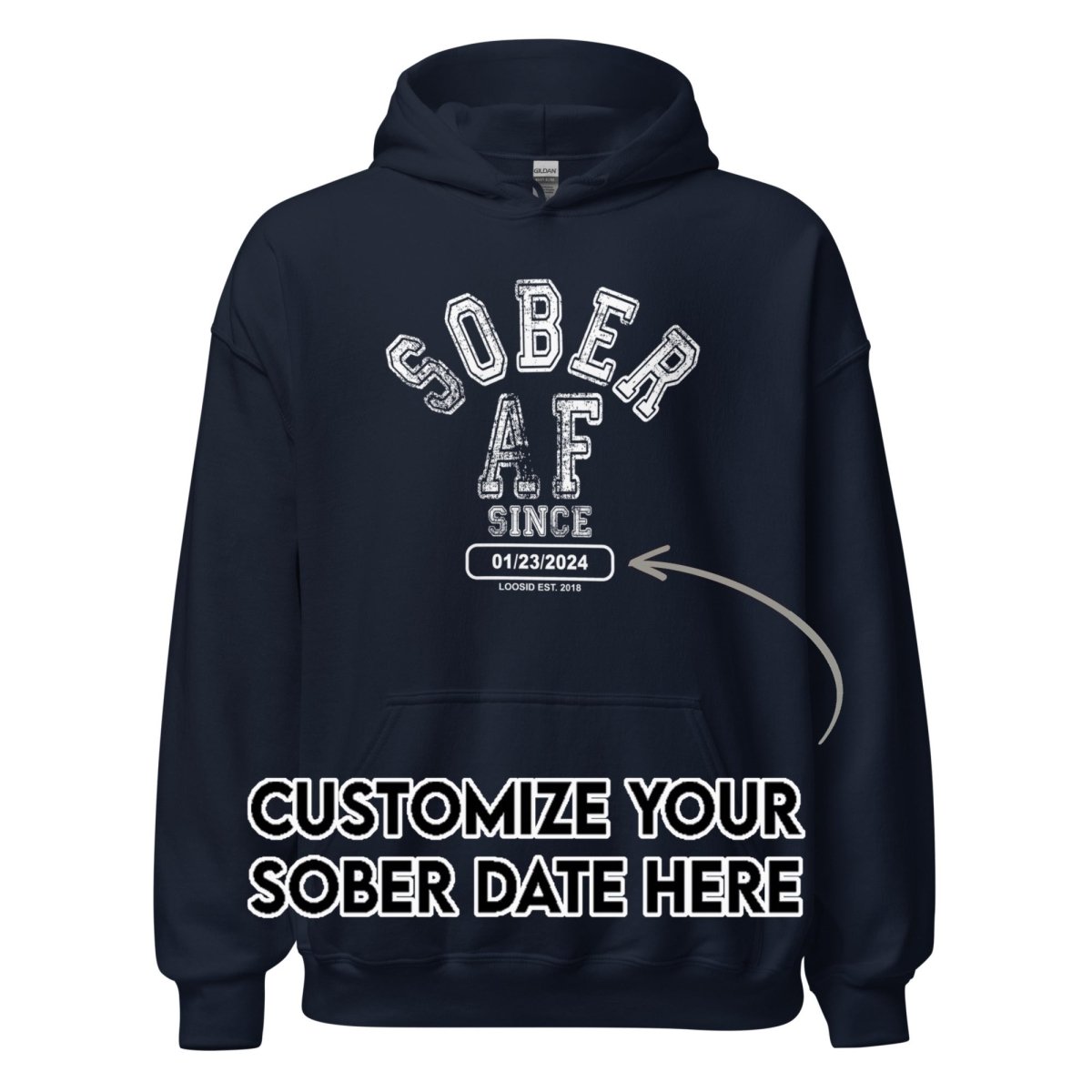 Recovery Hoodie | Men's Sober AF Collegiate