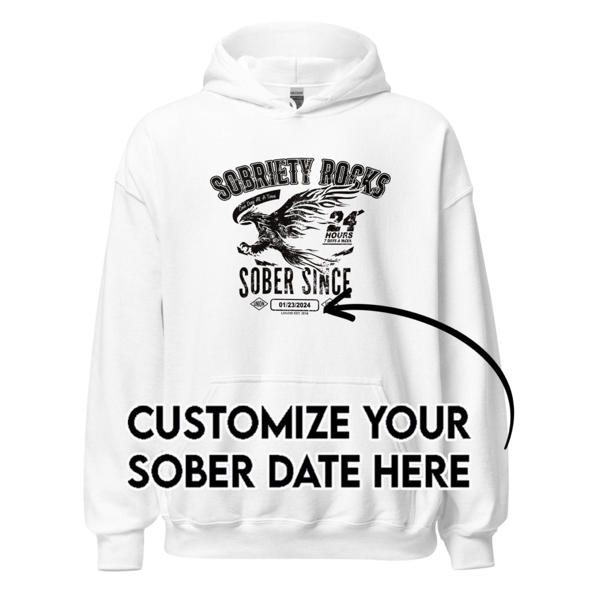 Recovery Hoodie | Men's Sobriety Rocks