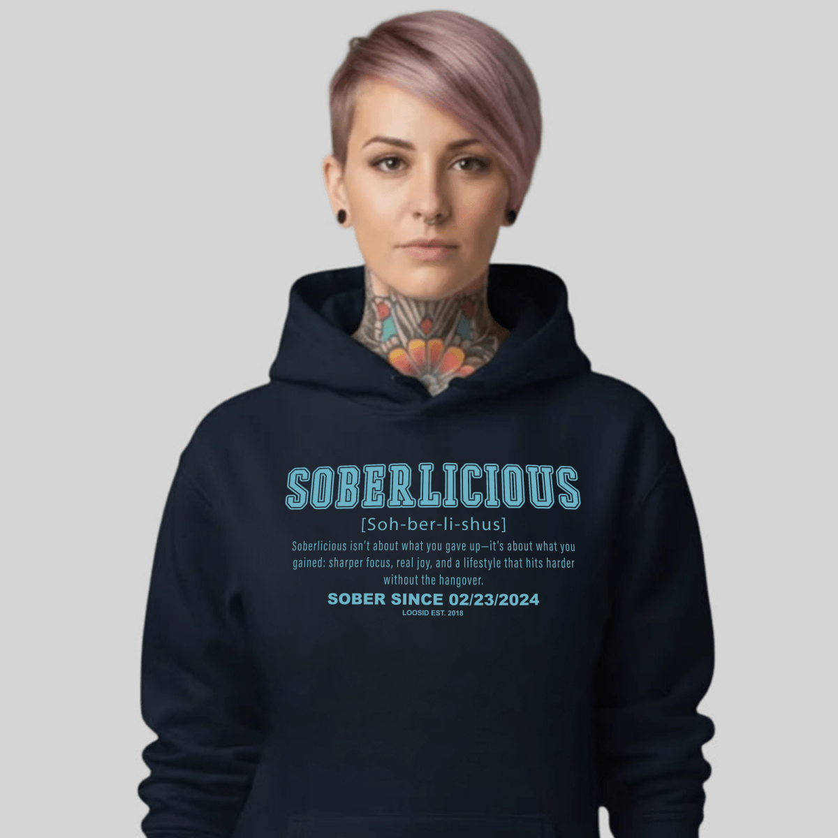Women's Soberlicious Definition Hoodie w/ Custom Sobriety Date