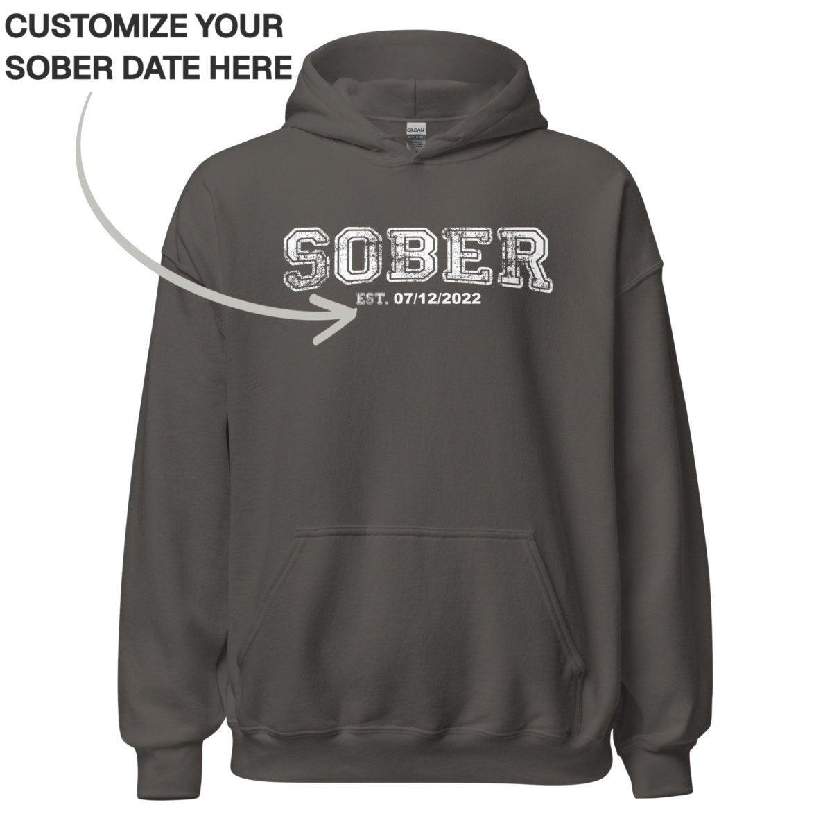 Recovery Hoodie | Men's Sober Est. Collegiate