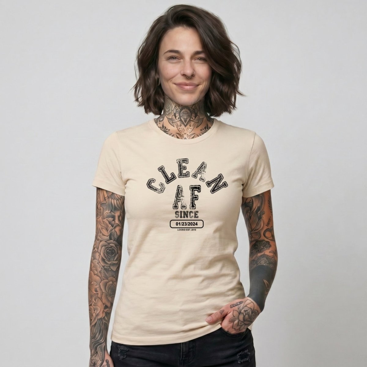 Clean T Shirt | Women's Clean AF Collegiate