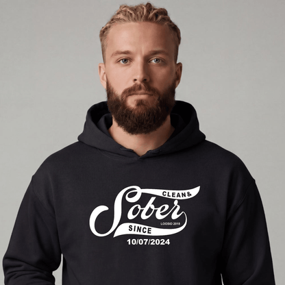 Recovery Hoodie | Sober Since Men's Hoodie with Custom Sobriety Date