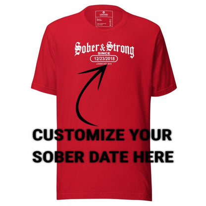 Sober T Shirt | Men's Old School Sober & Strong