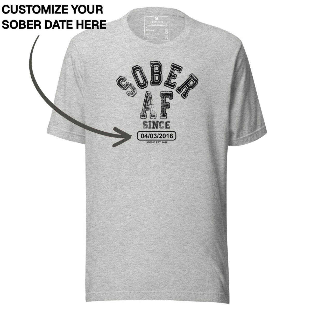 Sober T Shirt | Men's Sober AF Collegiate