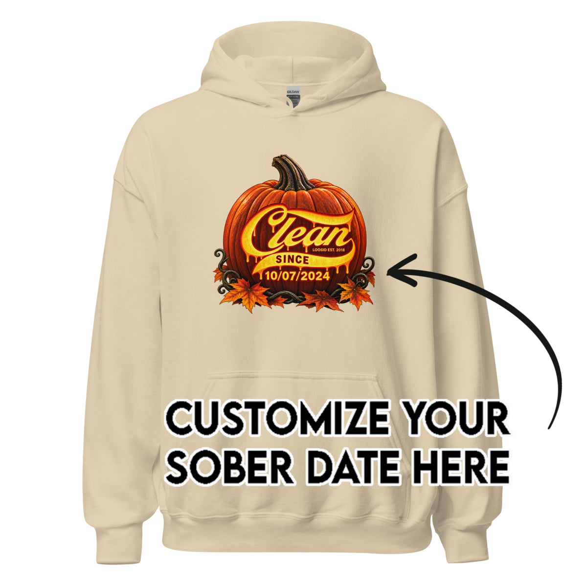 Recovery Hoodie | Women's Clean Since Pumpkin
