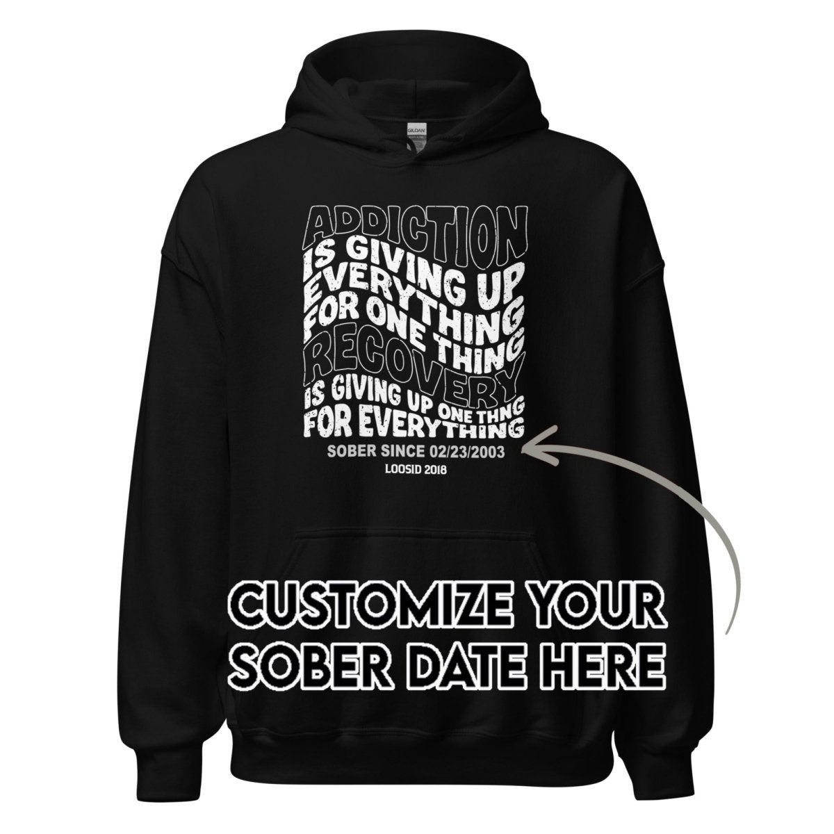 Recovery Hoodie | Men's Addiction is Giving up