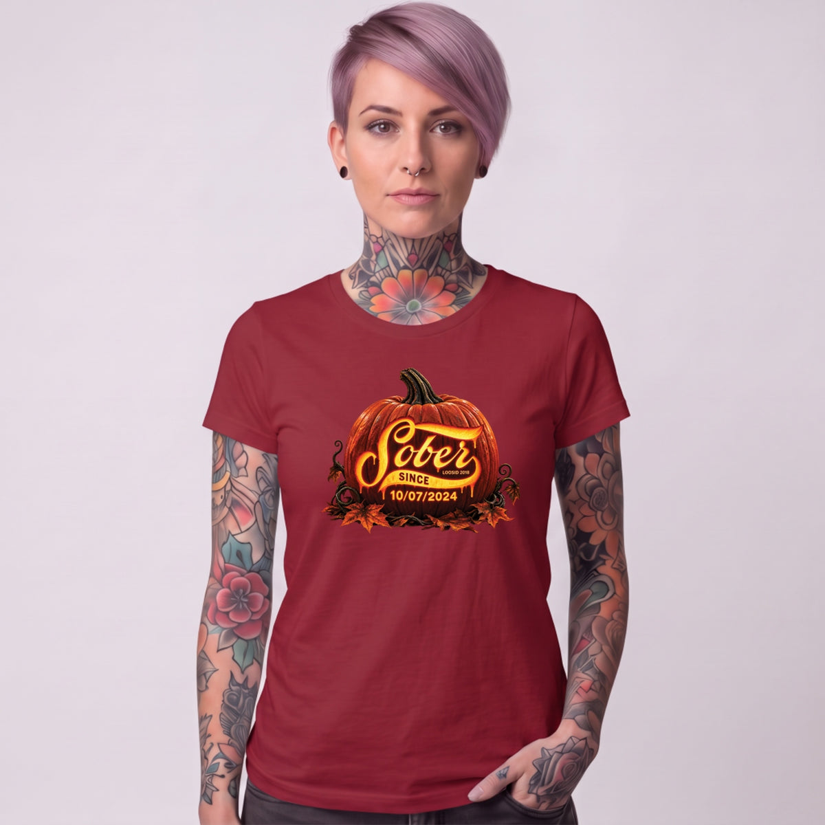 Sober T Shirt | Women's Sober Since Pumpkin