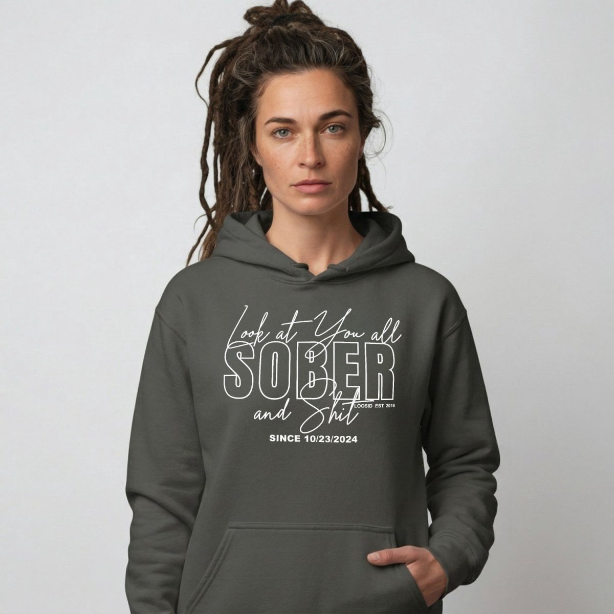 Look at You Sober Recovery Hoodie back view (view 17)