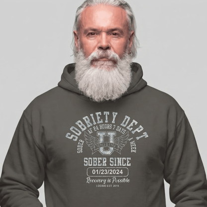 Recovery Hoodie | Unisex Sobriety Dept