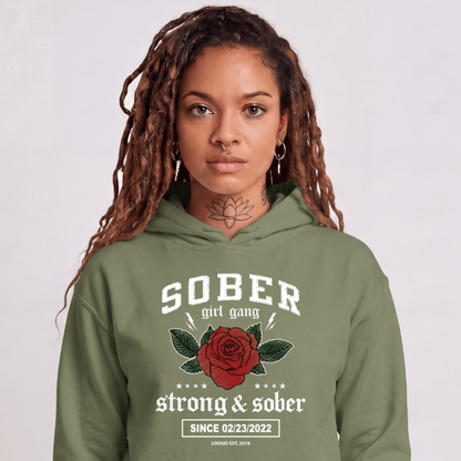 Recovery Hoodie | Women's Sober Girl Gang Strong & Sober