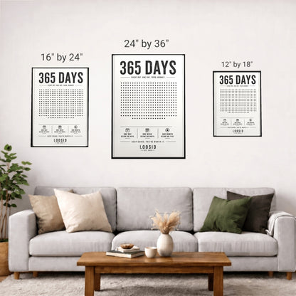 Sobriety Art | 365 Days canvas Wall Art