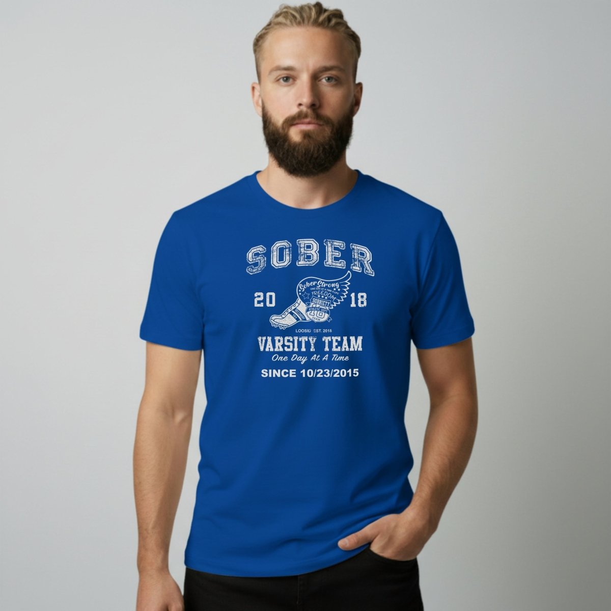 Sober Varsity Men's Personalized T-Shirt