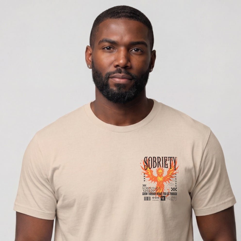 Sober T Shirt | Men's Phoenix Sobriety Reborn Limited-Edition