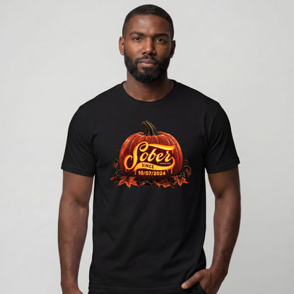 Sober T Shirt | Men's Sober Since Pumpkin