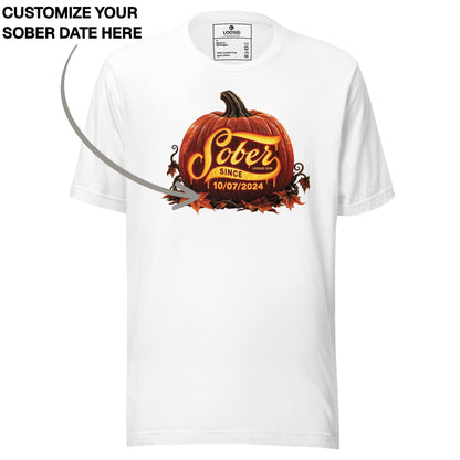 Sober T Shirt | Women's Sober Since Pumpkin