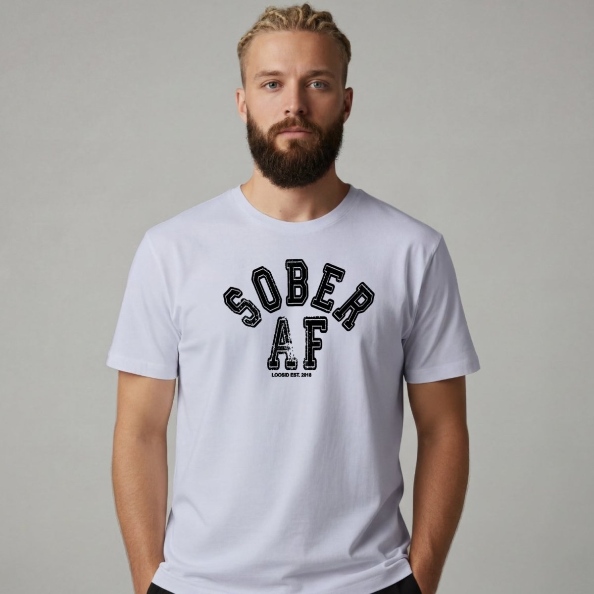 Sober T Shirt | Men's Sober AF Collegiate