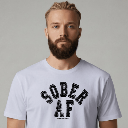 Sober T Shirt | Men's Sober AF Collegiate