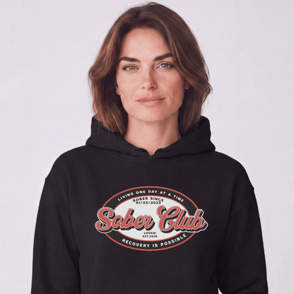 Recovery Hoodie | Women's Sober Club Badge