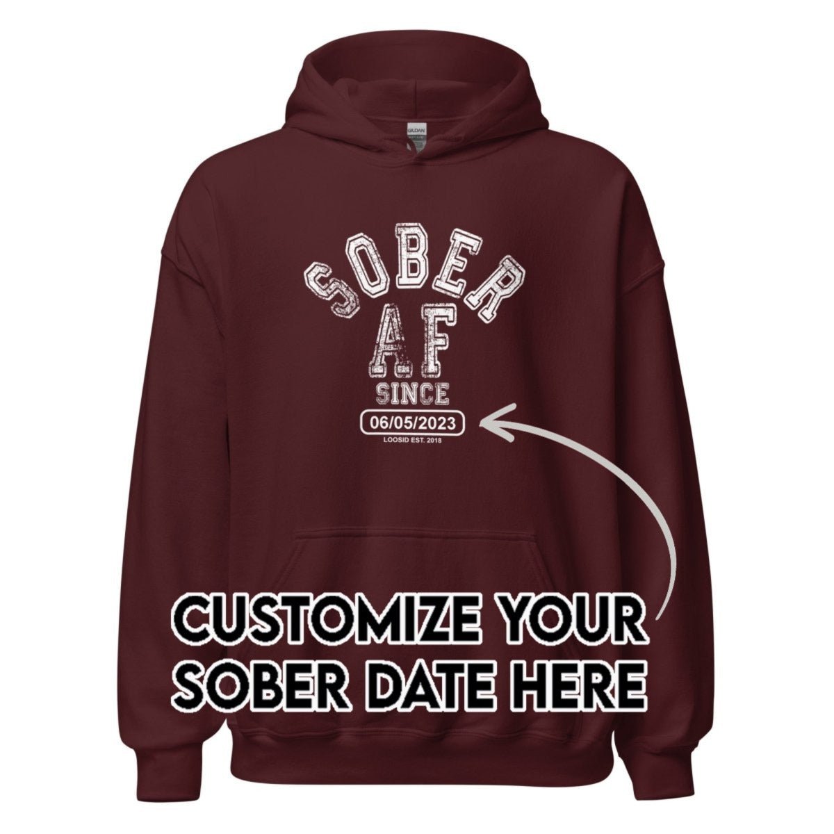 Recovery Hoodie | Women's Sober AF Collegiate