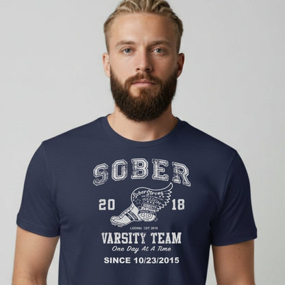Sober Varsity Men's Personalized T-Shirt