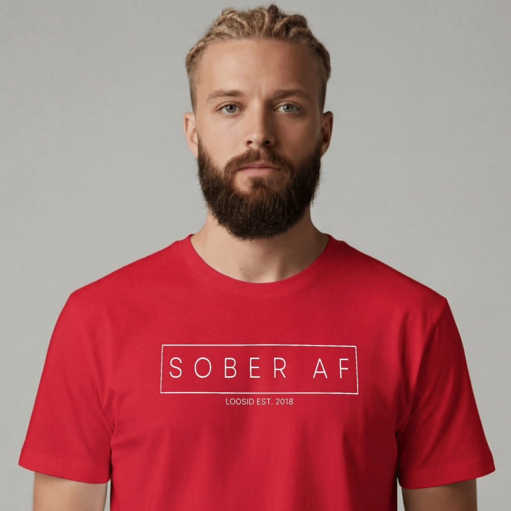 Sober T Shirt | Sober AF Men's Tee for Strength and Recovery
