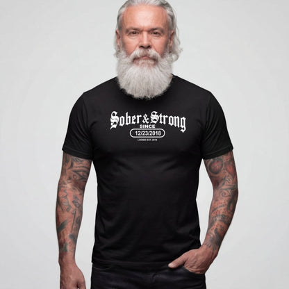 Sober T Shirt | Men's Old School Sober & Strong
