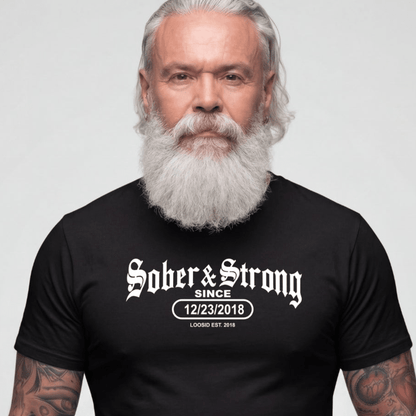 Sober T Shirt | Men's Old School Sober & Strong