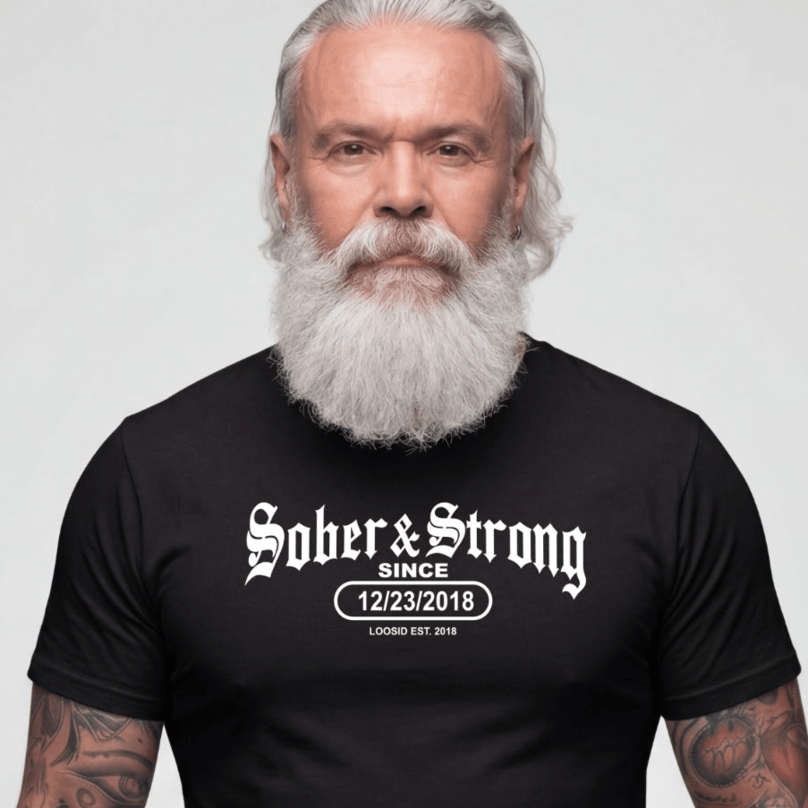 Sober T Shirt | Men's Old School Sober & Strong