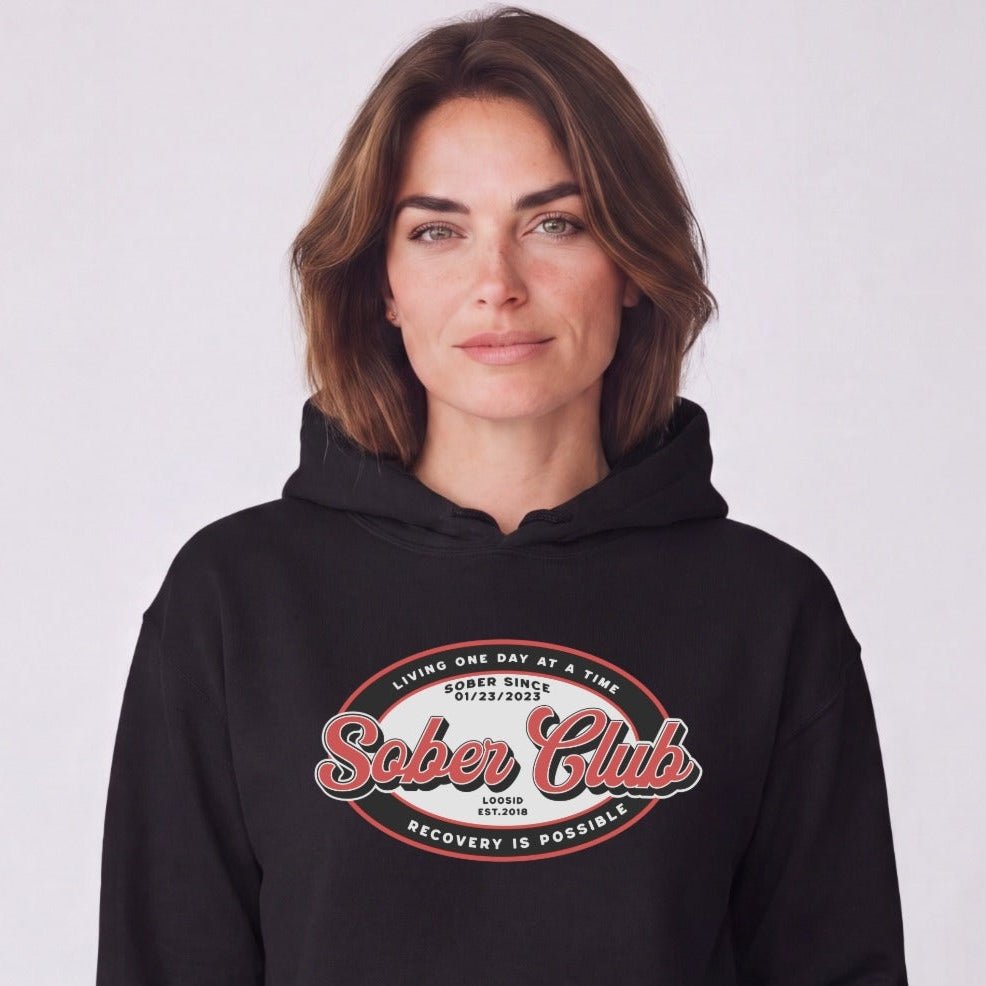 Recovery Hoodie | Women's Sober Club Badge