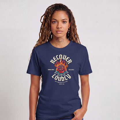 Sober T Shirt | Women's Recover Loudly Tee