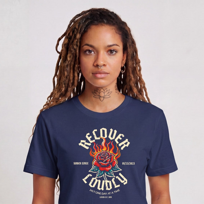 Sober T Shirt | Women's Recover Loudly Tee