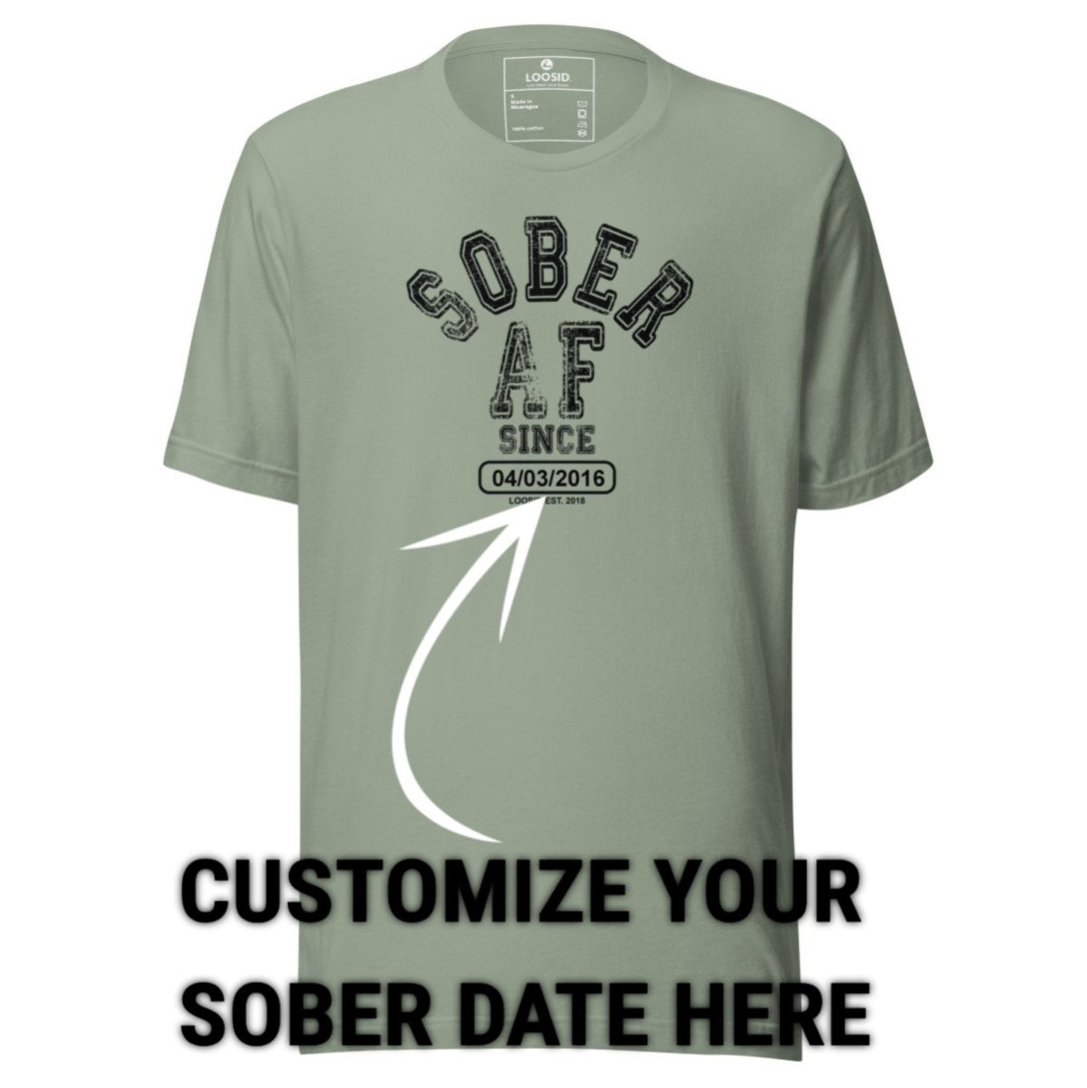Sober T Shirt | Women's Sober AF Collegiate