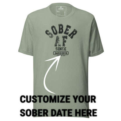 Sober T Shirt | Women's Sober AF Collegiate