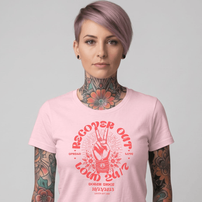 Recover Out Loud Women's Personalized Sober T Shirt