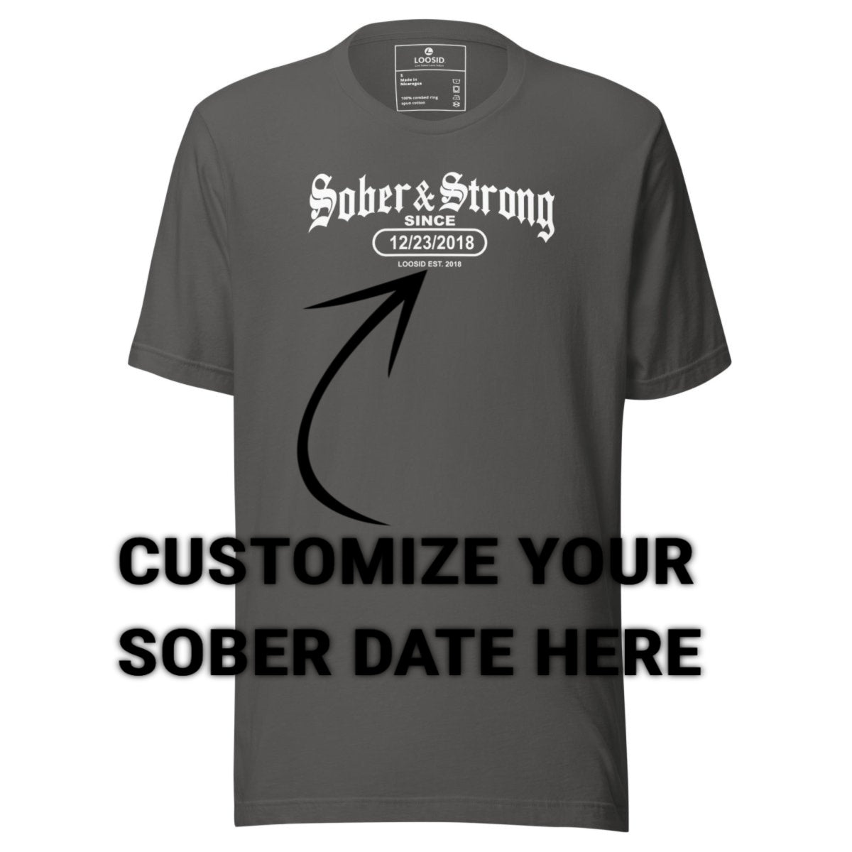 Sober T Shirt | Men's Old School Sober & Strong