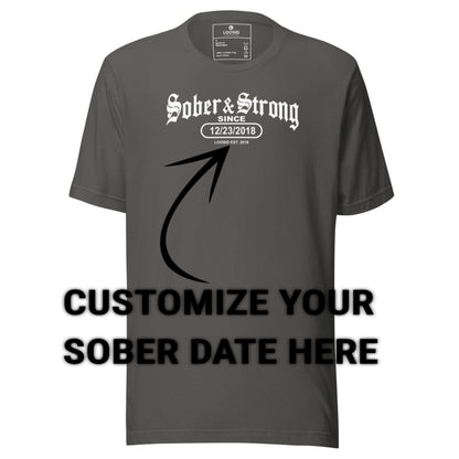 Sober T Shirt | Men's Old School Sober & Strong